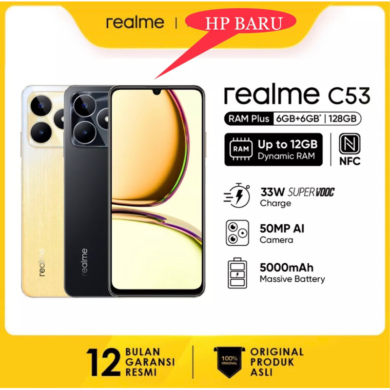 Realme c53 NFC Ram 6/128GB Garansi Resmi