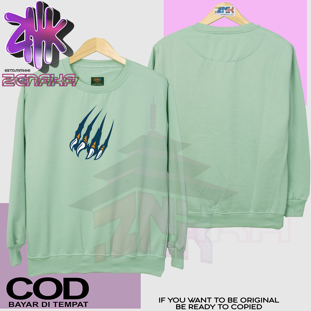 Zenaka Crewneck pria distro aesthetic Crewneck pria oversize tebal polos mint Sweater pria distro keren 2023 Sweater pria distro tebal aesthtetic Jaket pria keren distro terbaru 2023 Hoodie pria distro aesthetic graffity simple garfield