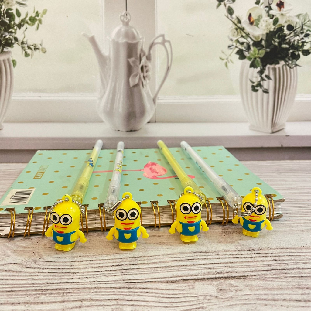 

pulpen bolpen gantungan minnion keperluan anak sekolah pen lucu imut keren pena unik fancy elegan bisa COD termurah import