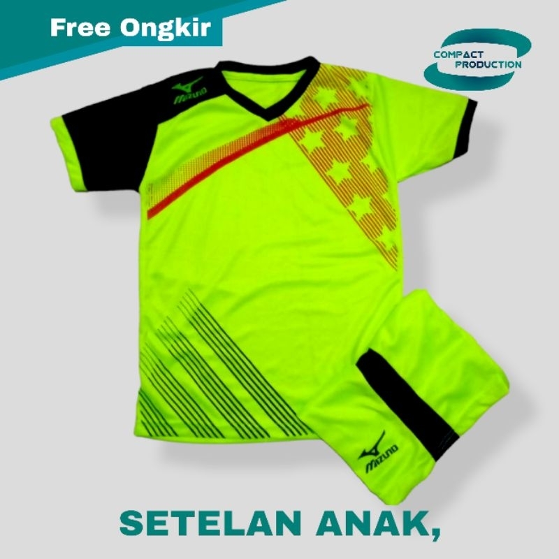 MZ: Setelan baju jersey anak anak usia 6-14 tahun baju olahraga bola voli badminton tenis baju Ohlaraga Sepak Bola