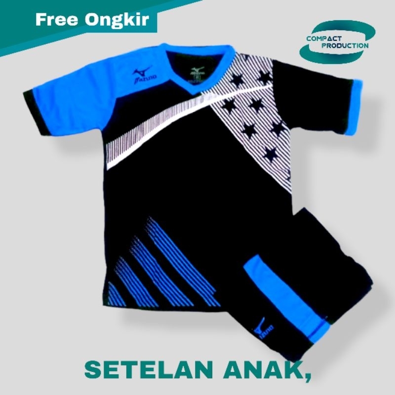 MZ: Setelan baju jersey anak anak usia 6-14 tahun baju olahraga bola voli badminton tenis baju Ohlaraga Sepak Bola