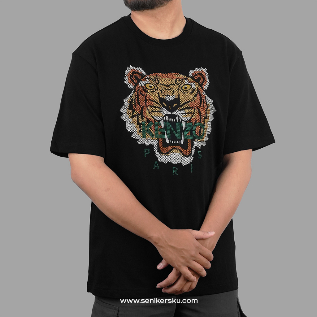 Kenzo Tiger Knit Brown Green Black Tee