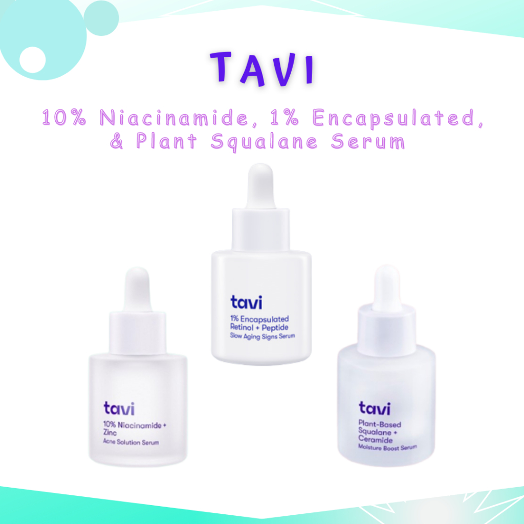 Tavi Niacinamide Acne | Retinol Slow Aging | Squalane Moisture Serum 30ml