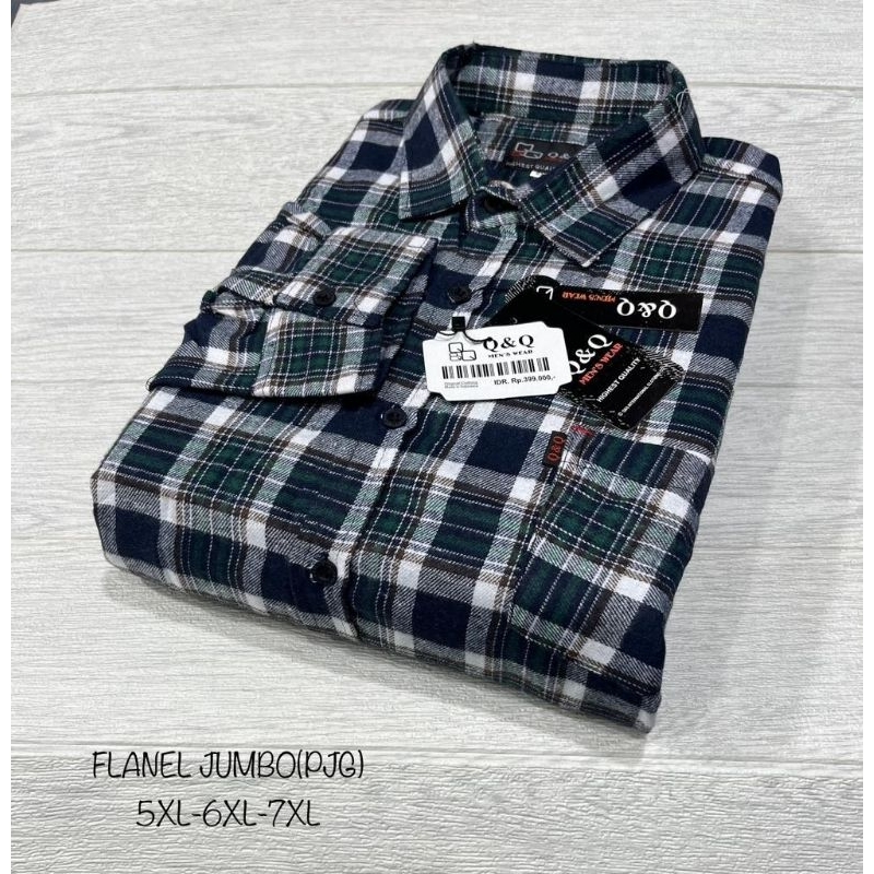 kemeja flanel pria  jumbo 5xl-6xl-7xl kemeja big size pria terlaris