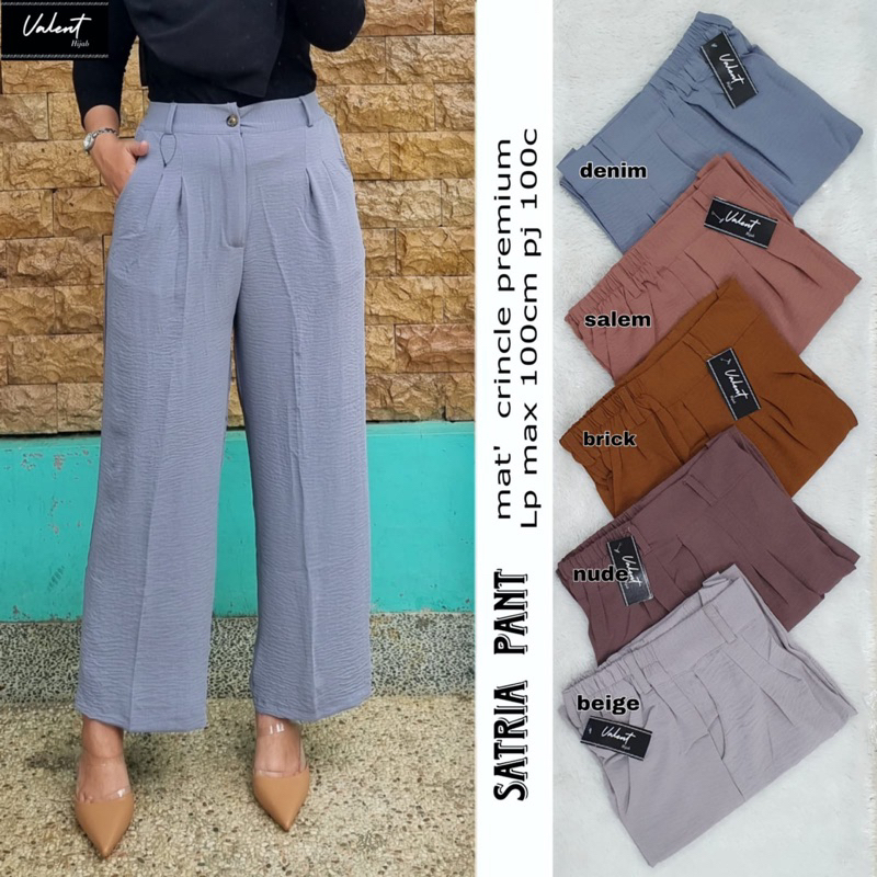 SATRIA PANT POLOS CRINKLE VALENT