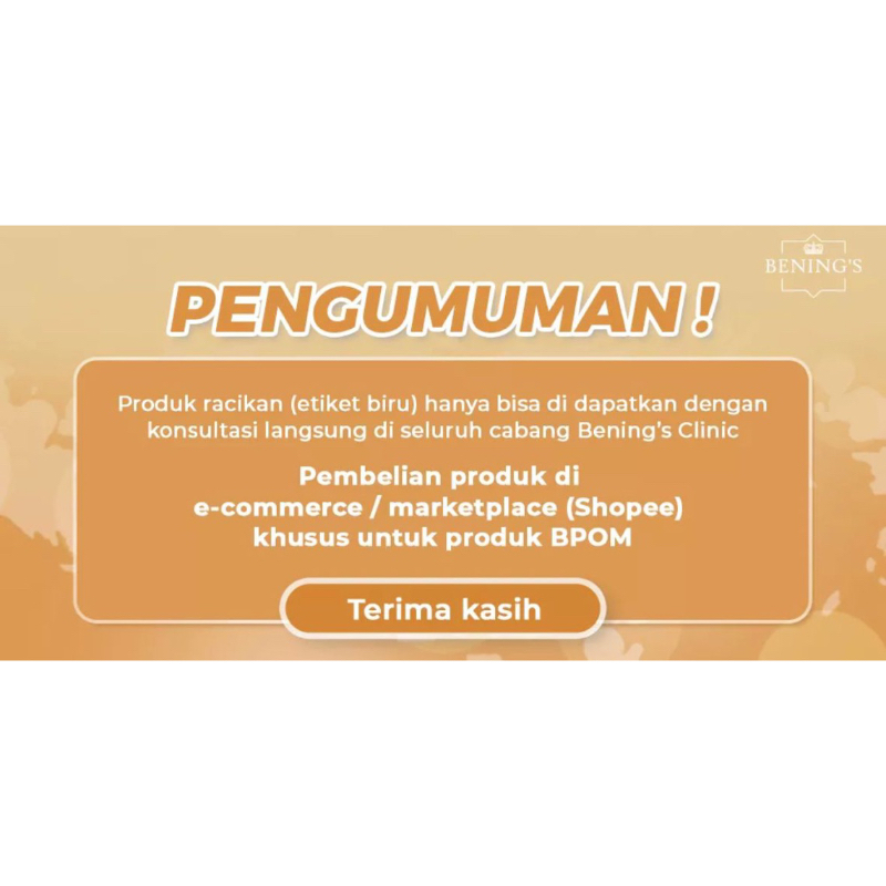 Bening's SkinCare Promo Special FREE RED JELLY Benings Clinic