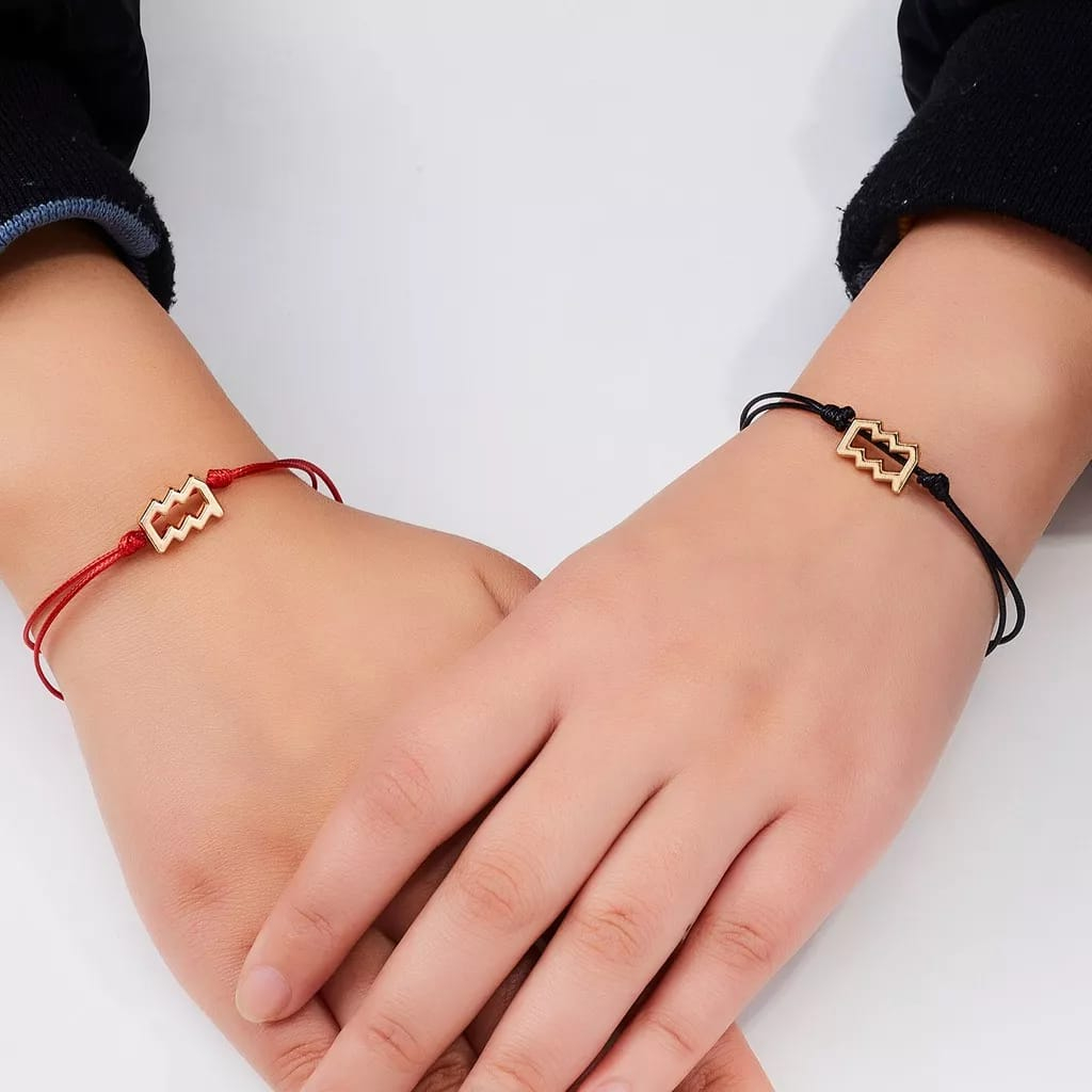 GELANG TALI ZODIAK CANTIK SIMPLE ADORABLE UNTUK PASANGAN GELANG ZODIAC