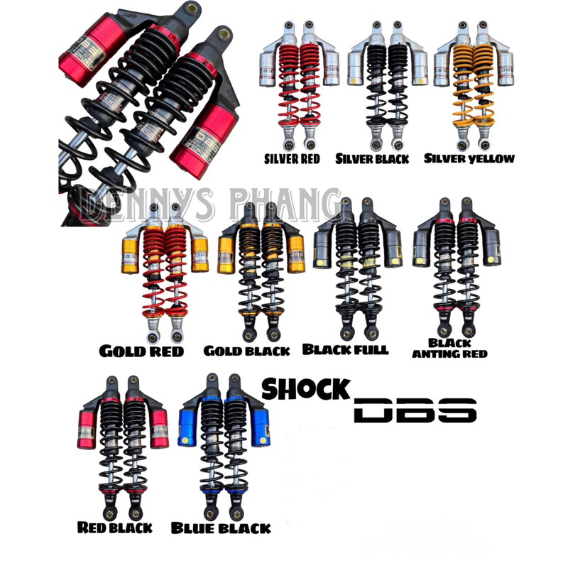 SHOCKBREAKER TABUNG ATAS DBS ORIGINAL UKURAN 340 MM MOTOR BEBEK MODEL GOG SERIE MEGAPRO - TIGER - RX KING - SUPRA - REVO - BLADE - KARISMA