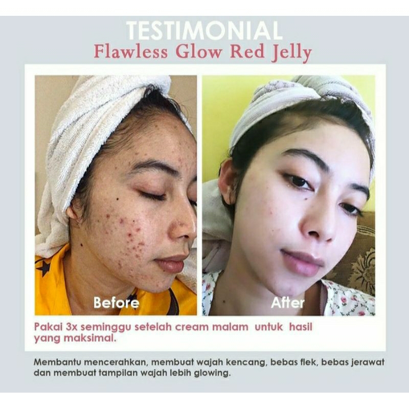 BPOM RED JELLY BISA COD MASK GLOWING SKIN ORIGINAL
