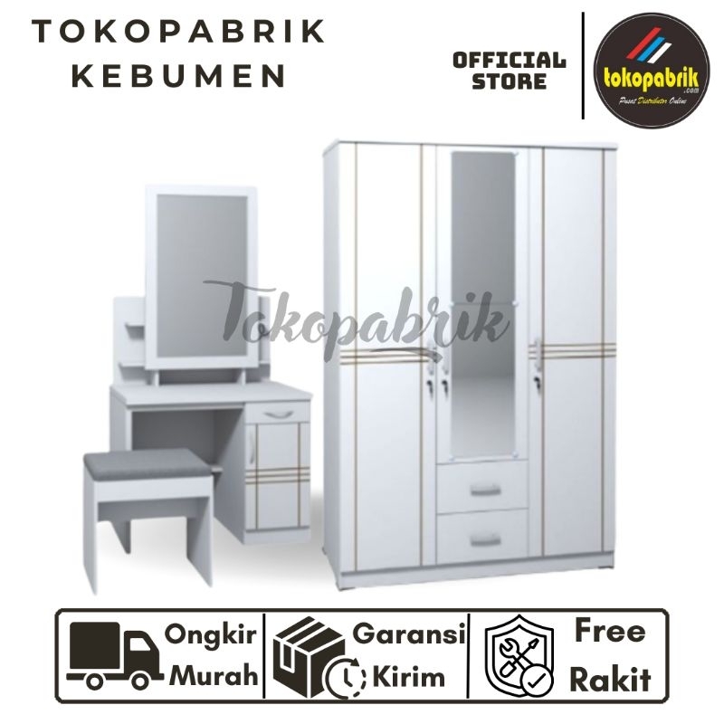 Paket Murah Lemari 3 Pintu dan Meja Rias Set Lemari 3Pintu dan Meja Rias Minimalis