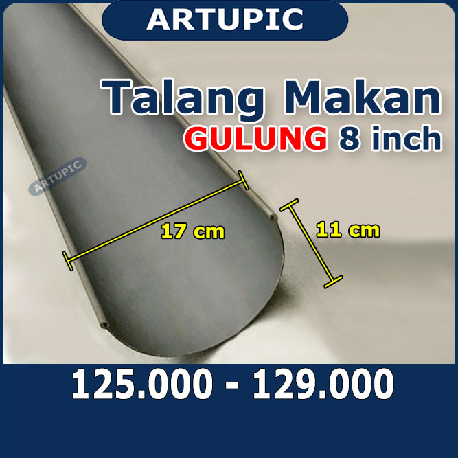 Talang Pakan Makan GULUNG 8 inch Talang air Oval PVC 8&quot; Setengah Lingkaran Langgeng 4meter 4m 4 meter 1/2 Lingkaran RG-8 bukan asvira maspion