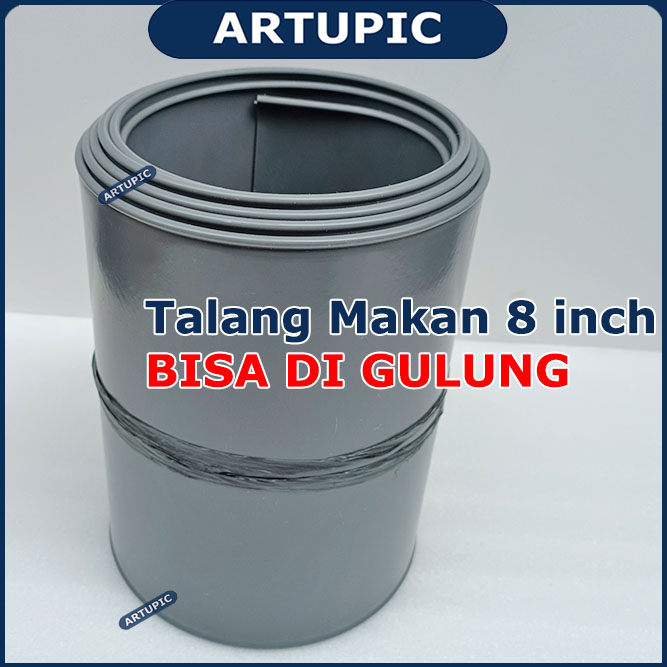 Talang Pakan Makan GULUNG 8 inch Talang air Oval PVC 8&quot; Setengah Lingkaran Langgeng 4meter 4m 4 meter 1/2 Lingkaran RG-8 bukan asvira maspion