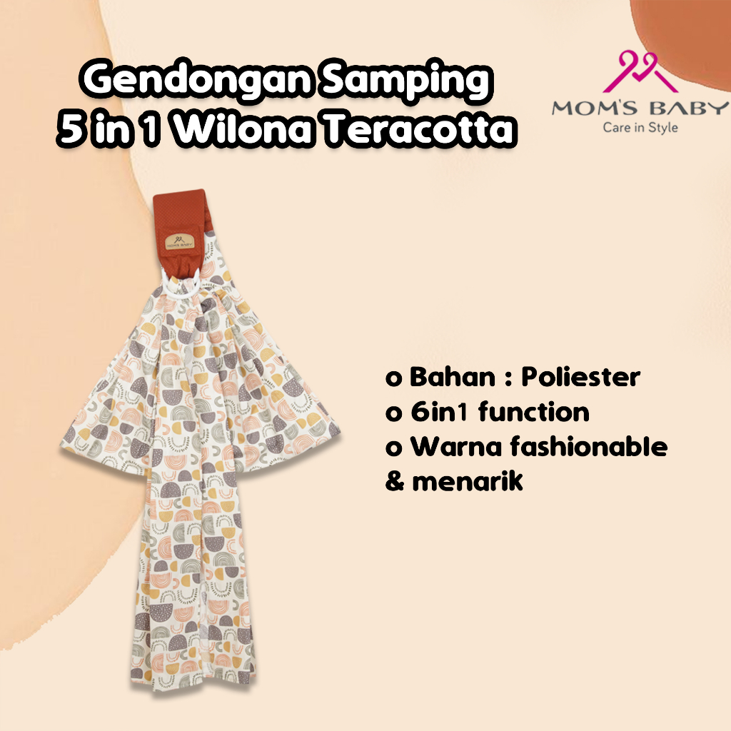 Moms Baby Gendongan Samping Multifungsi 5 in 1 Aurora Wilona Series | Moms Baby Gendongan Bayi Slingrider Aurora Wilona Series