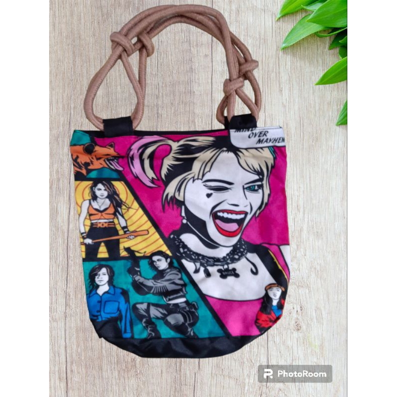 Tote bag tas tali sumbu tali tambang tas jinjing tas tenteng printing