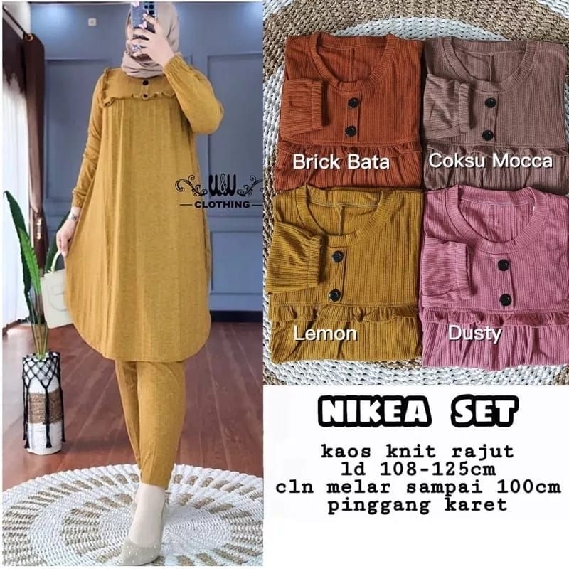 SETELAN WANITA KNIT RAJUT JUMBO LD 130 // NIKEA SER KNIT JUMBO // SETELAN KNIT JUMBO LD120