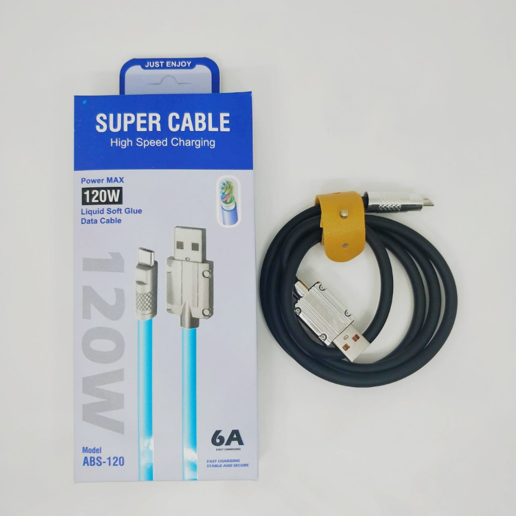 ROBOT POWER CABLE 120W 6A KABEL DATA MICRO Super Fast Charge Type C Lightning Liquid Silicone Cable Quick Charge Micro USB Cable for Xiaumi Huawei VIVO Samsung Apple Pixel POCO PHONE BY SMOLL