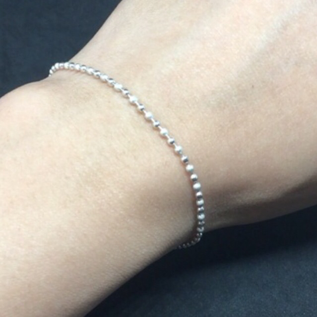 Gelang Tangan Perak Pria Wanita 925 Asli Model Biji Lada