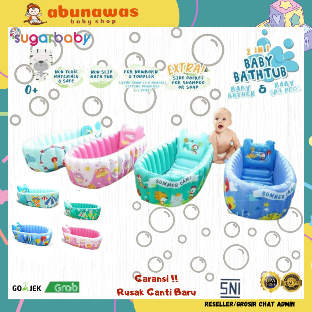 [FREE BUBBLE WRAP] Sugar Baby 2in1 Baby Bathtub Bath Tub