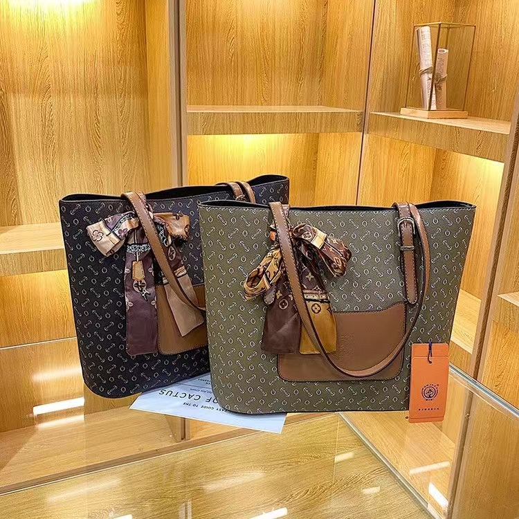 BJ32221 - BROWN/KHAKI TAS SLEMPANG JINJING TOTEBAG HANDBAG TAS WANITA FASHION IMPORT MODIS ELEGAN TERMURAH TERLARIS TERBARU BAGSTORE JAKARTA TAS BATAM  LT2221