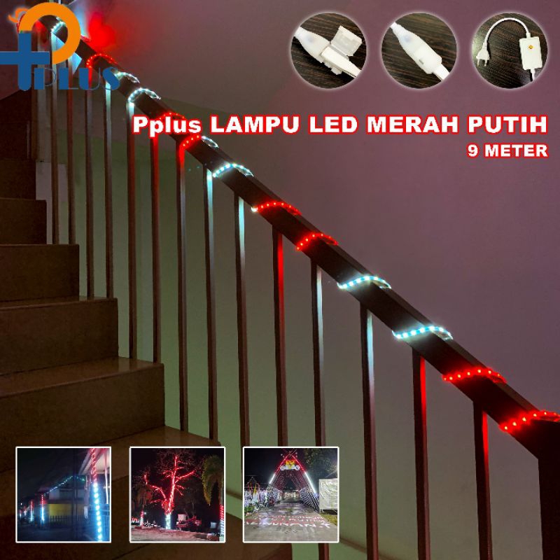 [ Pplus ] Lampu led strip RGB 6 Warn 2835 5050 8m / 17 Agustus Hari Nasional/Bendera Indonesia Merah Putih Lampu Hias/Lampu hias bendara hari nasional/Lampu Selang RGB Hias  Murah/lampu selang kelap kelip//rgb/lampu led stripe 10m