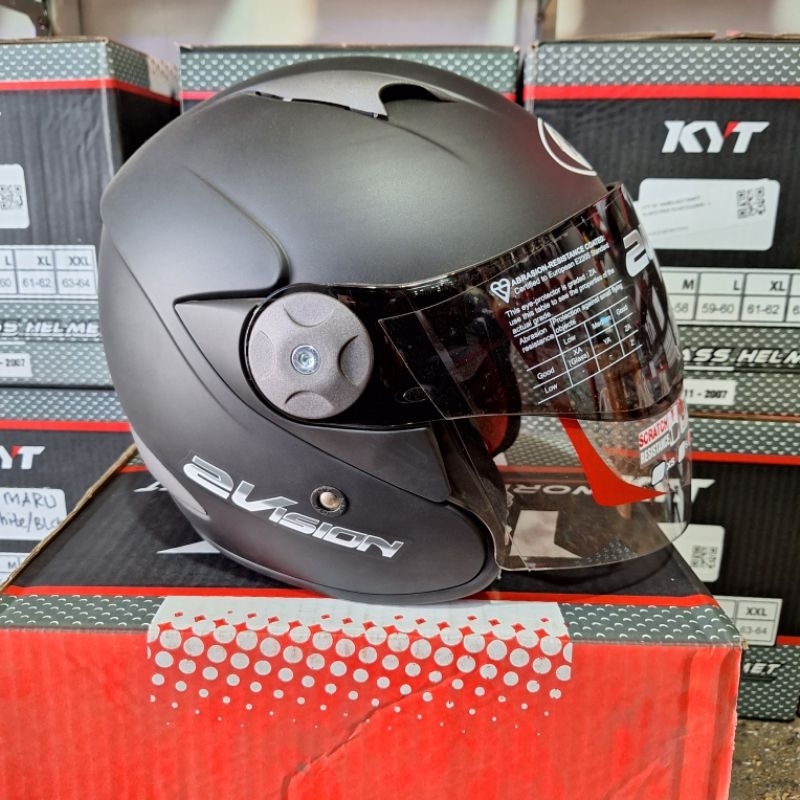 Helm Kyt 2visoin Hitam Doff