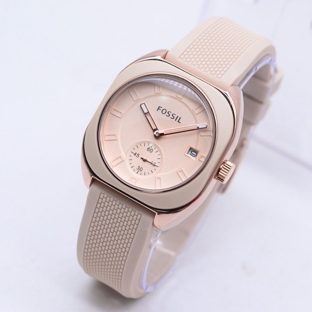 Grosiran Jam Tangan Wanita F*ss*l KZ-280 Tanggal Aktif Tali Rubber Free Baterai dan Box