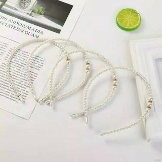 `ღ´ PHINKL `ღ´ Bando aksen mutiara girly Korea kualitas import pearl white putih