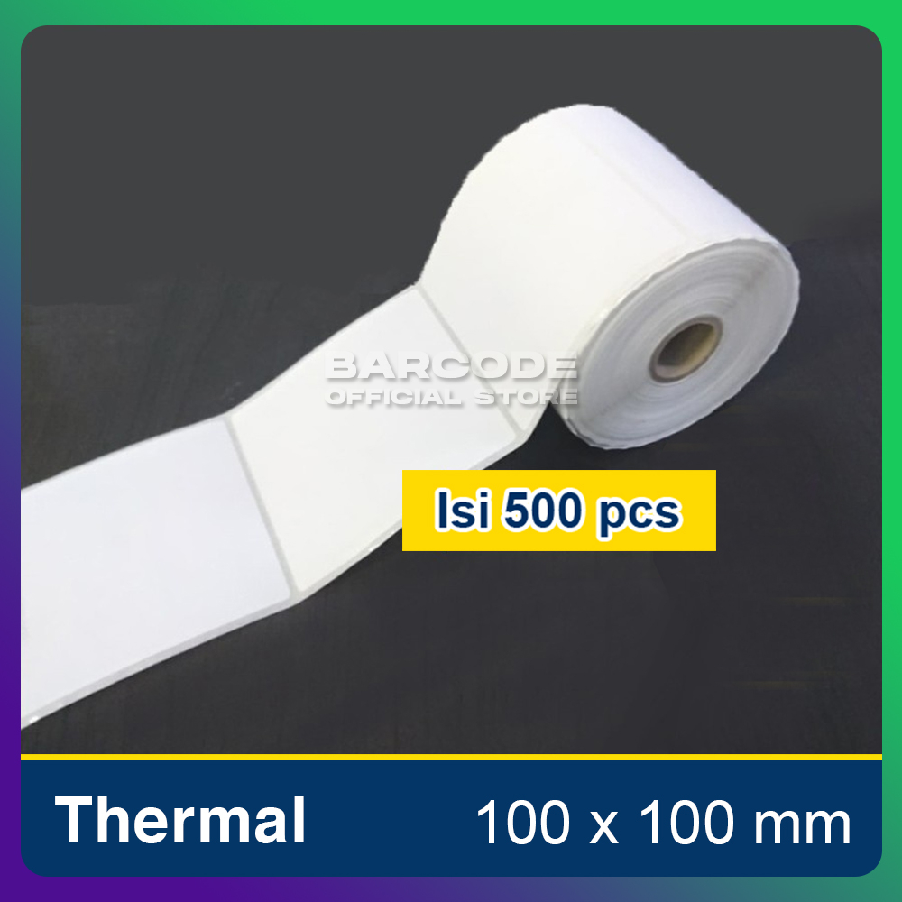 

200 Roll Label Thermal Sticker Barcode Ukuran 100X100MM 100 X 100 100X100 MM Isi 500 pcs