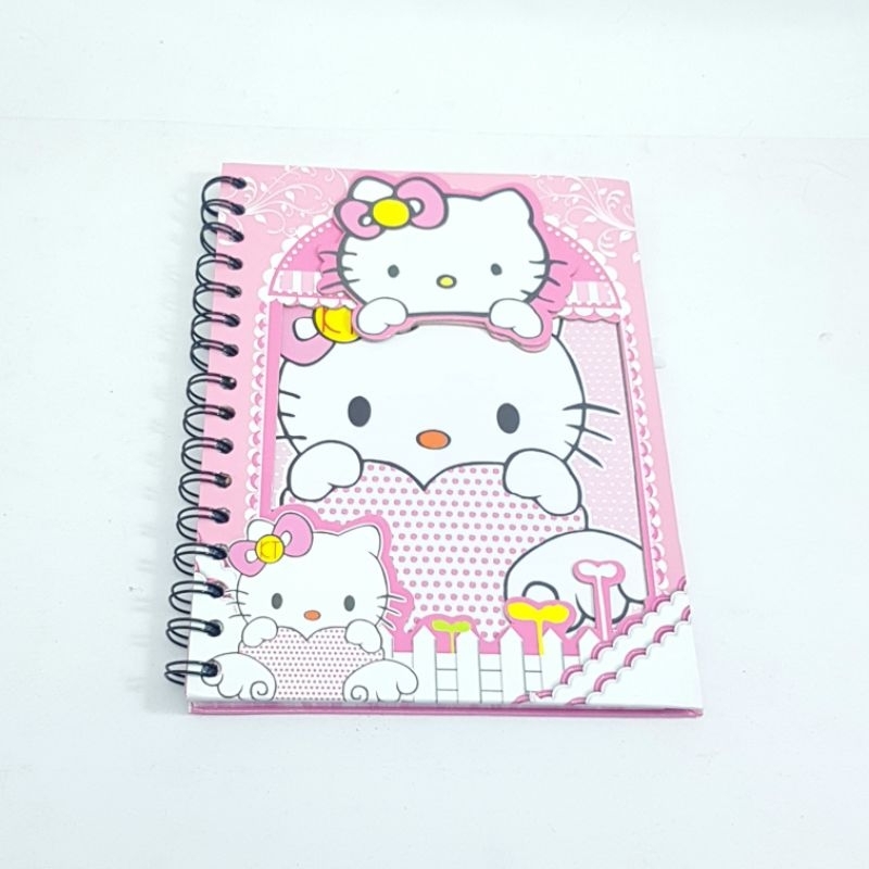 

Buku Tulis Notebook Hello kitty Note Ring Book Alat Tulis Catatan A5 Pink A836-02