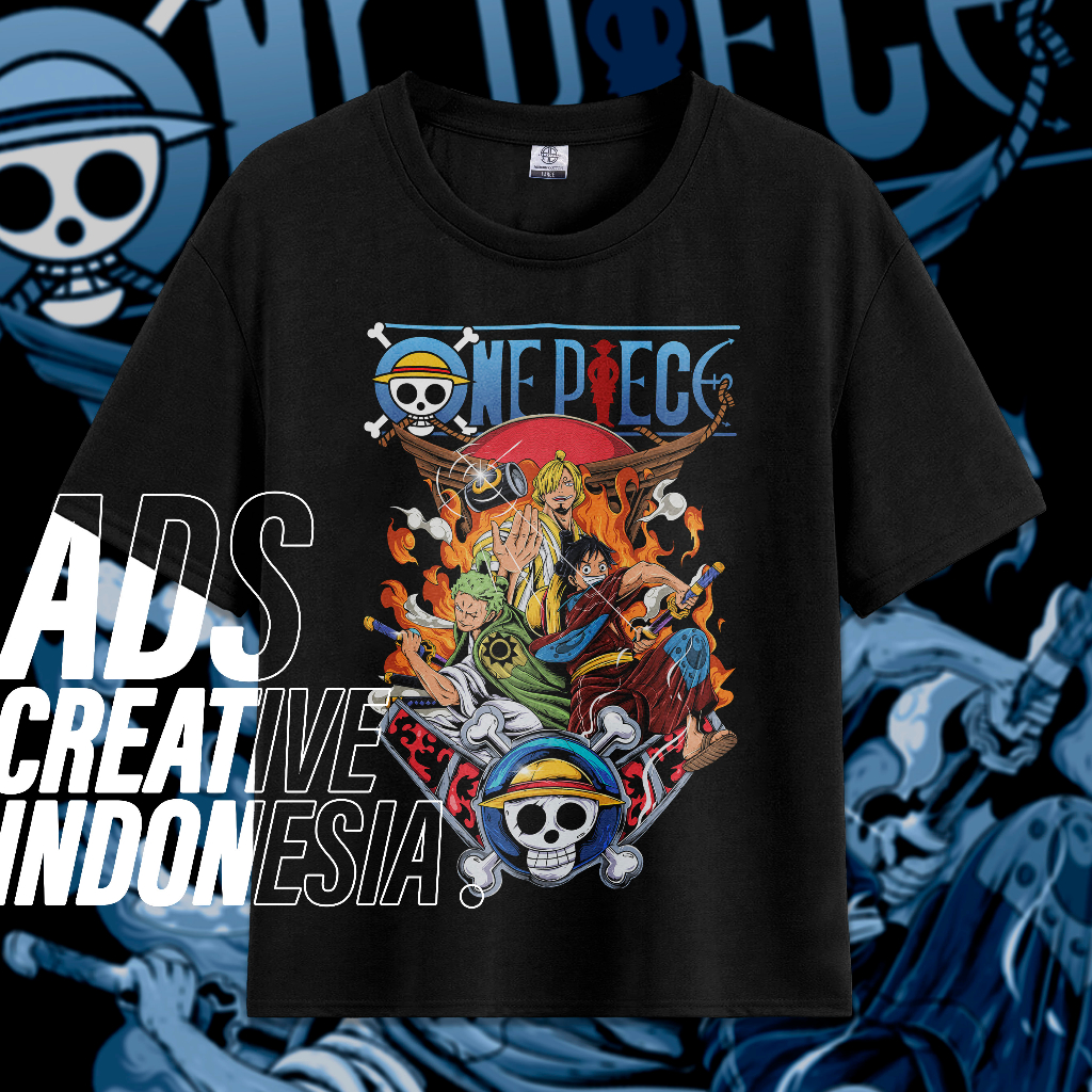 Kaos ONE PIECE l One Piece Bootleg Vintage Tshirt l Kaos Bootleg l Kaos Vintage l ONE002