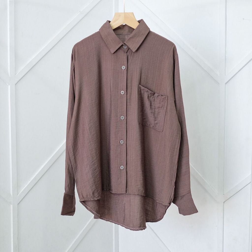 BLOUSE WANITA POLO SHIRT OVERSIZE HS BAHAN POLO LINEN XL LD 120 PB 59 PT 57 4XL LD 140 PB 68 PT 58 BLOUSE WANITA KOREAN STYLE / KEMEJA WANITA OVERSIZE / BLOUSE BUSUI FRIENDLY / BAJU ATASAN WANITA JUMBO