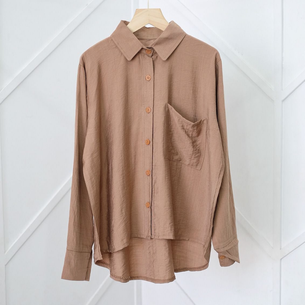 BLOUSE WANITA POLO SHIRT OVERSIZE HS BAHAN POLO LINEN XL LD 120 PB 59 PT 57 4XL LD 140 PB 68 PT 58 BLOUSE WANITA KOREAN STYLE / KEMEJA WANITA OVERSIZE / BLOUSE BUSUI FRIENDLY / BAJU ATASAN WANITA JUMBO