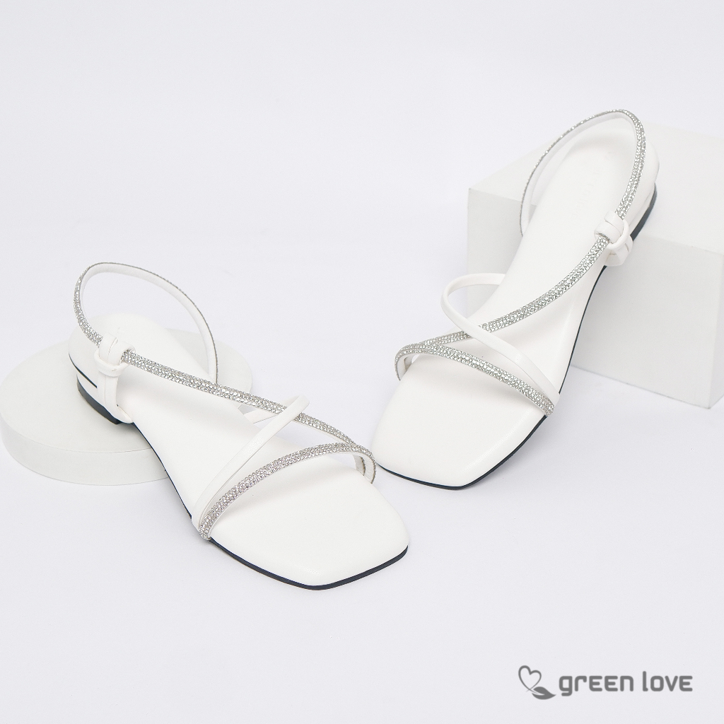 Green Love Sandal Heels Wanita FELLICIA