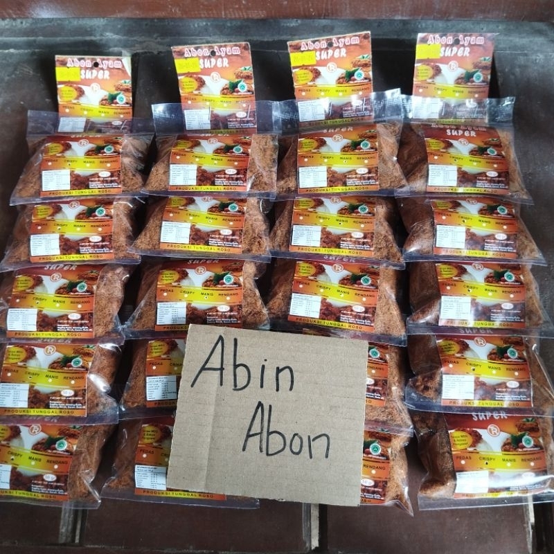 

Abon Ayam Tunggal Roso kemasan Renteng @50gram isi 5pcs