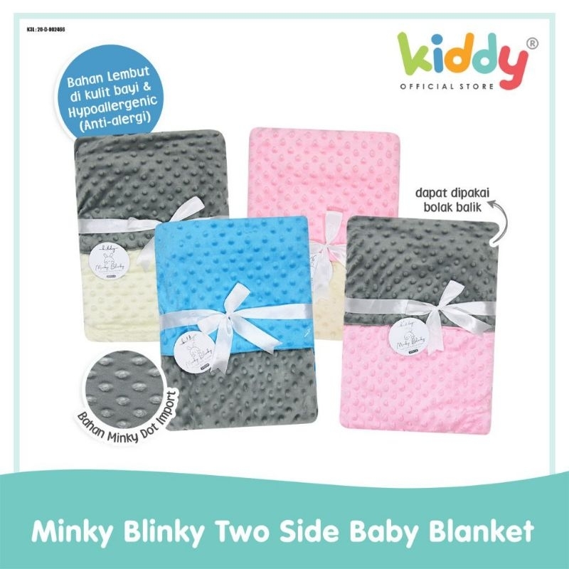 Kiddy KD3918  minky blinky two side baby blanket - selimut bayi