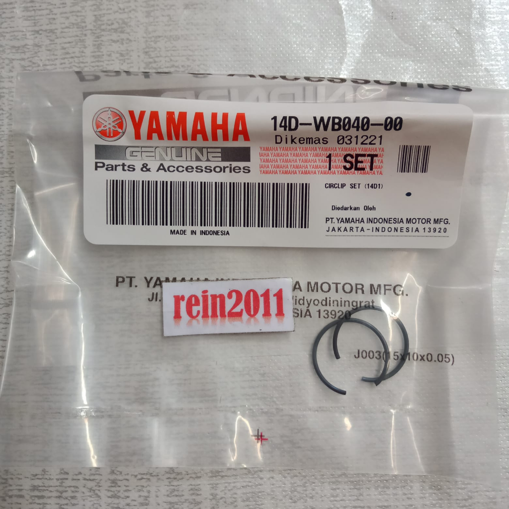 CIRCLIP KLIP SEHER PISTON R25 R 25 MT25 MT 25 ASLI ORI YAMAHA 14D WB040 00
