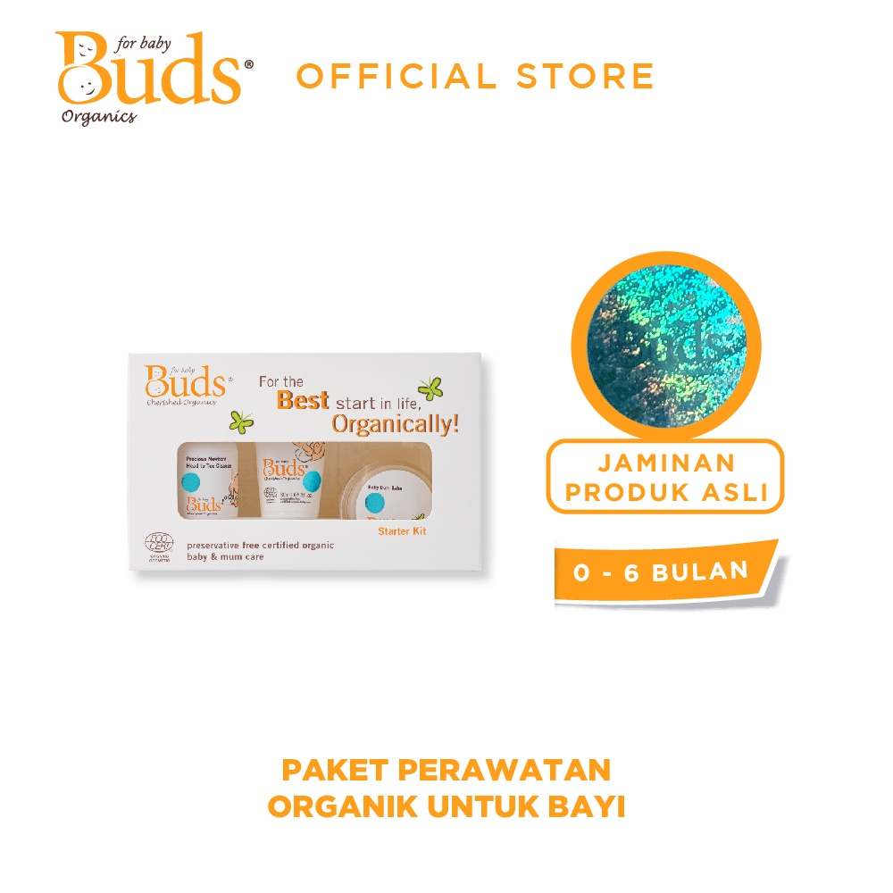 Buds Organics for Newborn - Travel Package (Silver) - Paket Perawatan Sabun Ruam Popok Pantat dan Skincare Bayi dan Anak