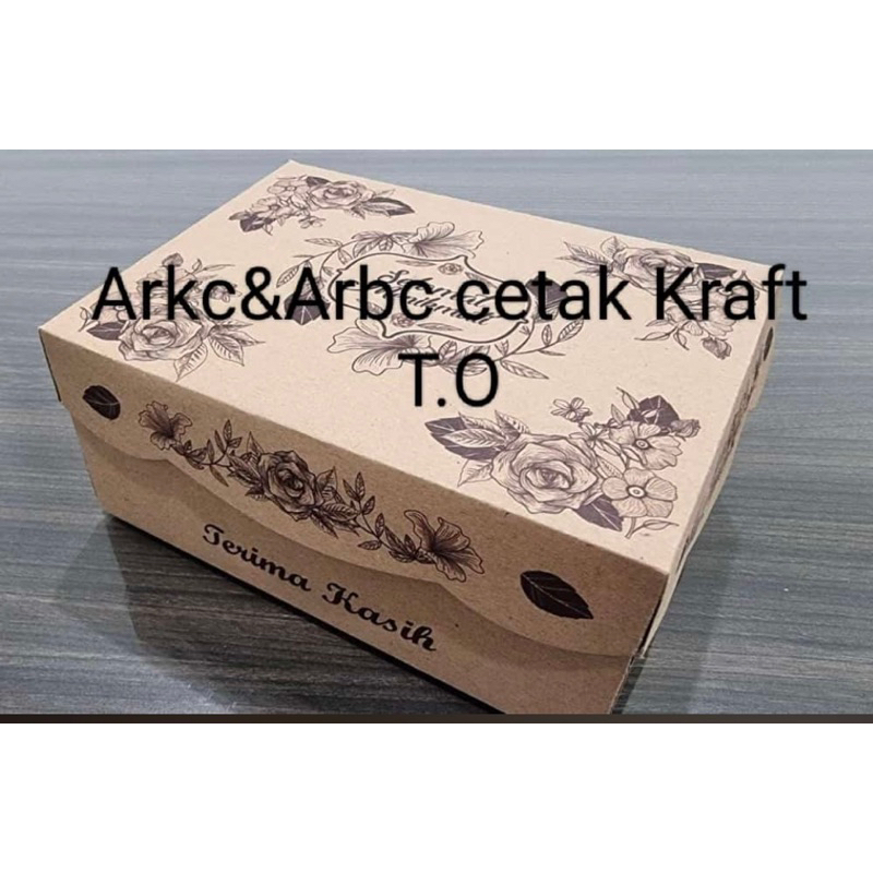 

Kotak ARBC kraft cetak kotak snack box(R5)#100pcs