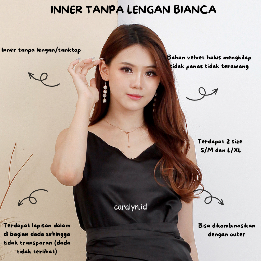 INNER BIANCA INNER V DALAMAN MANSET OUTER INNER VELVET MENGKILAP