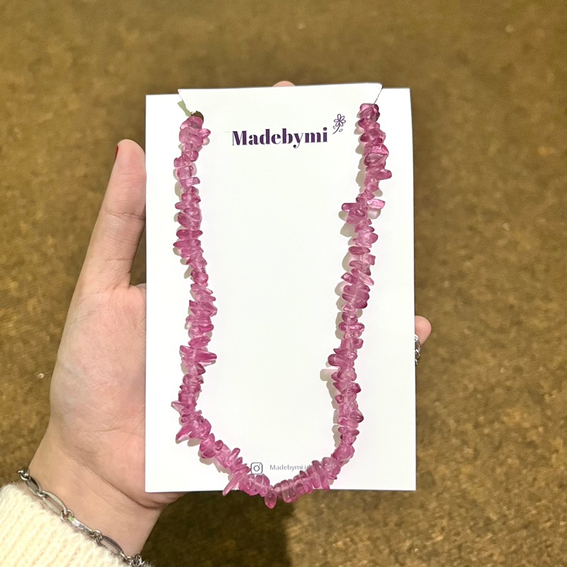 Kalung Chocker Necklace Batu Alam Asli