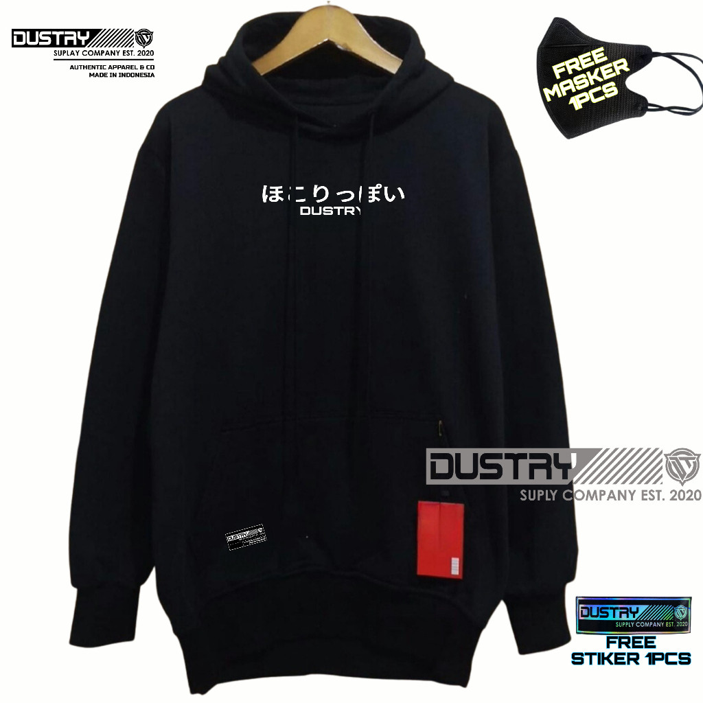 Sweater Hoodie Terbaru 2023 Kekinian Jaket Hodie Pria Distro Original DUSTRY JAPAN Termurah Switer Cowok Authentic Branded Lokal Bandung Terbaru Jeket Cowo Murah Promo Diskon Switter Hoodies Cewe Bahan Tebal Adem Suiter Perempuan Aesthetic Font Sablon