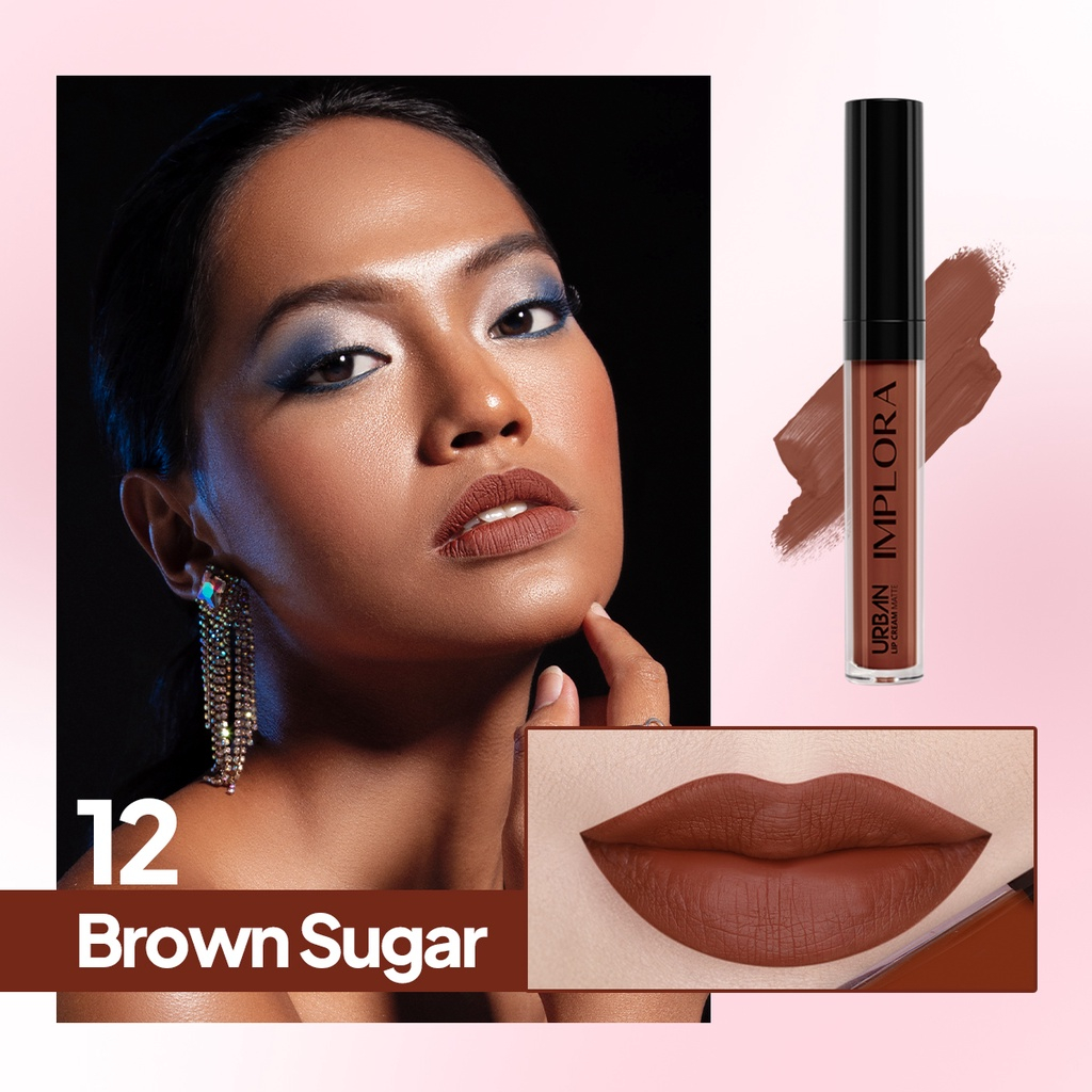 Implora Urban Lipcream Matte Brown Sugar | Implora Lip Cream Lipstick Dengan Vitamin E