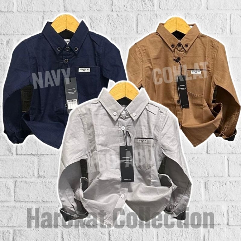 Kemeja anak lengan panjang libas