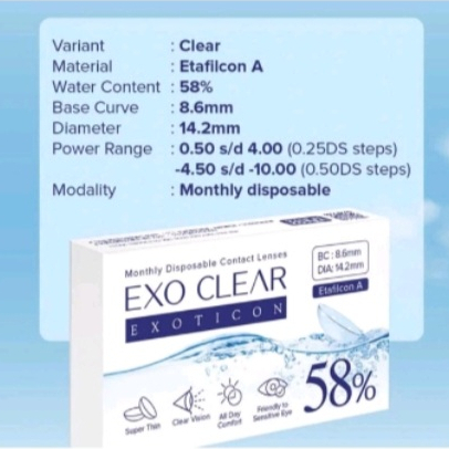 SOFTLENS BENING EXO CLEAR MINUS