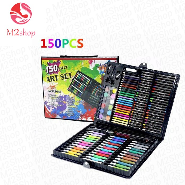 150 Pcs Pensil Warna Art Set Full Crayon Anak Alat Seni Lukis Gambar