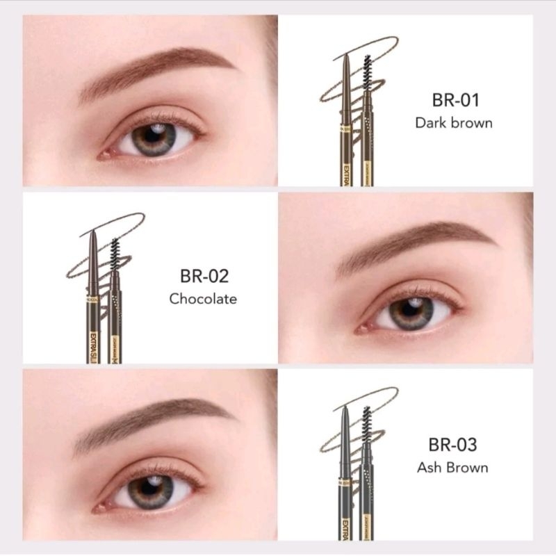 Buy 1 Free 1 Y.O.U Extra Slim Brow Pencil | pensil alis matic