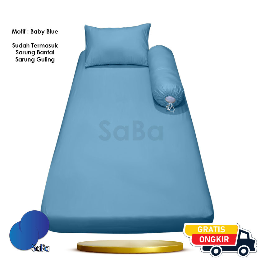 Sprei Polos Ukuran 120x200 90x200 Warna Abu Maroon Hijau Navy Kubus coklat Pink Putih Biru Merah