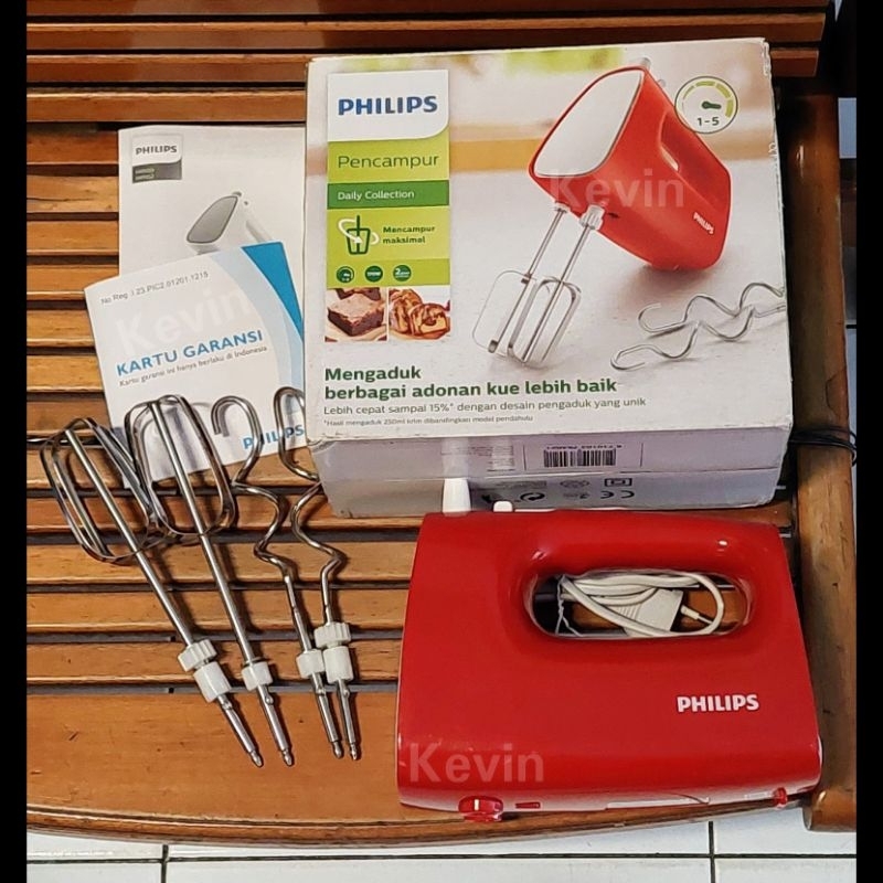 Philips HR1552 Hand Mixer Fullset Pengaduk Adonan kue Original Bekas handmixer HR 1552 Preloved