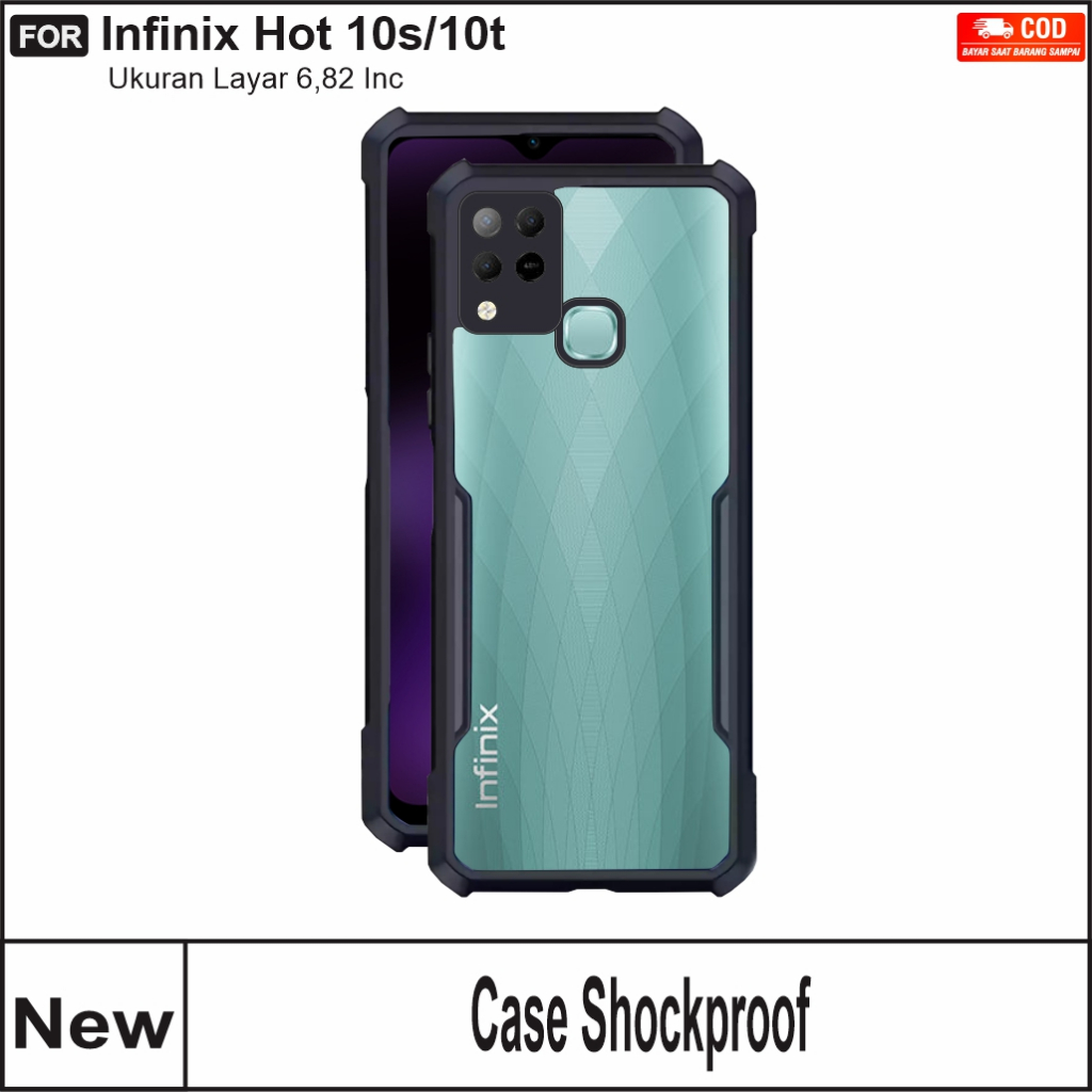 Hard Case Casing Shockproof Infinix Hot 10S Hot 10T Transparan