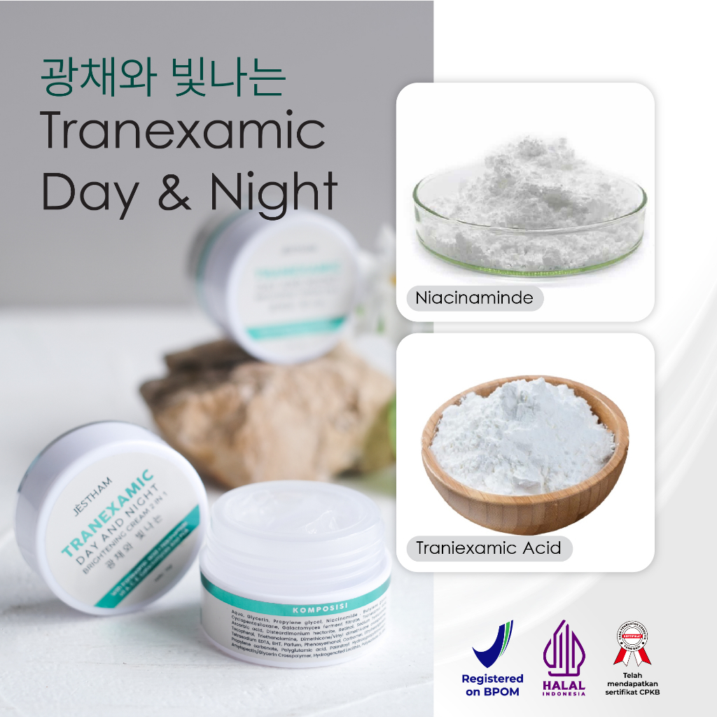 READY STOCK SIAP KIRIM!!!! Jestham Tranexamic Day and Night
